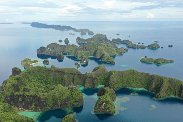 The Raja Ampat archipelago from above