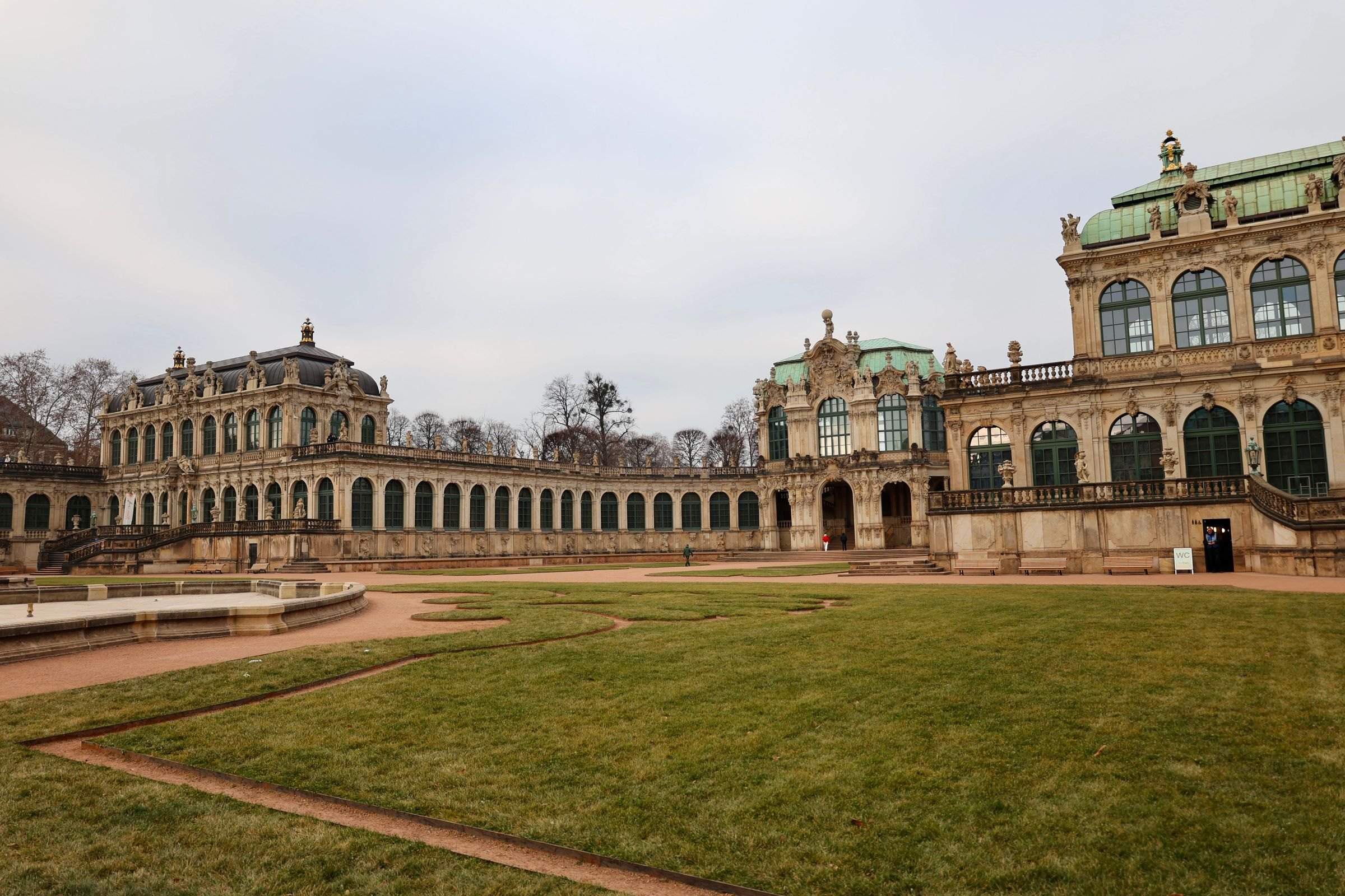 The Zwinger Palace courtyard in Dresden
