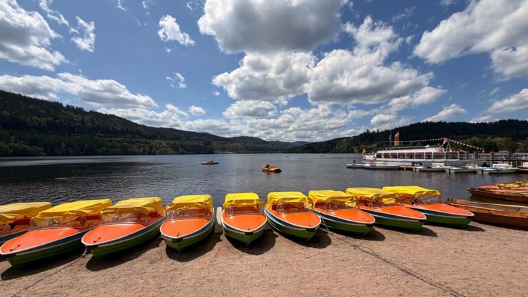 Boats on the shore of Lake Titisee
