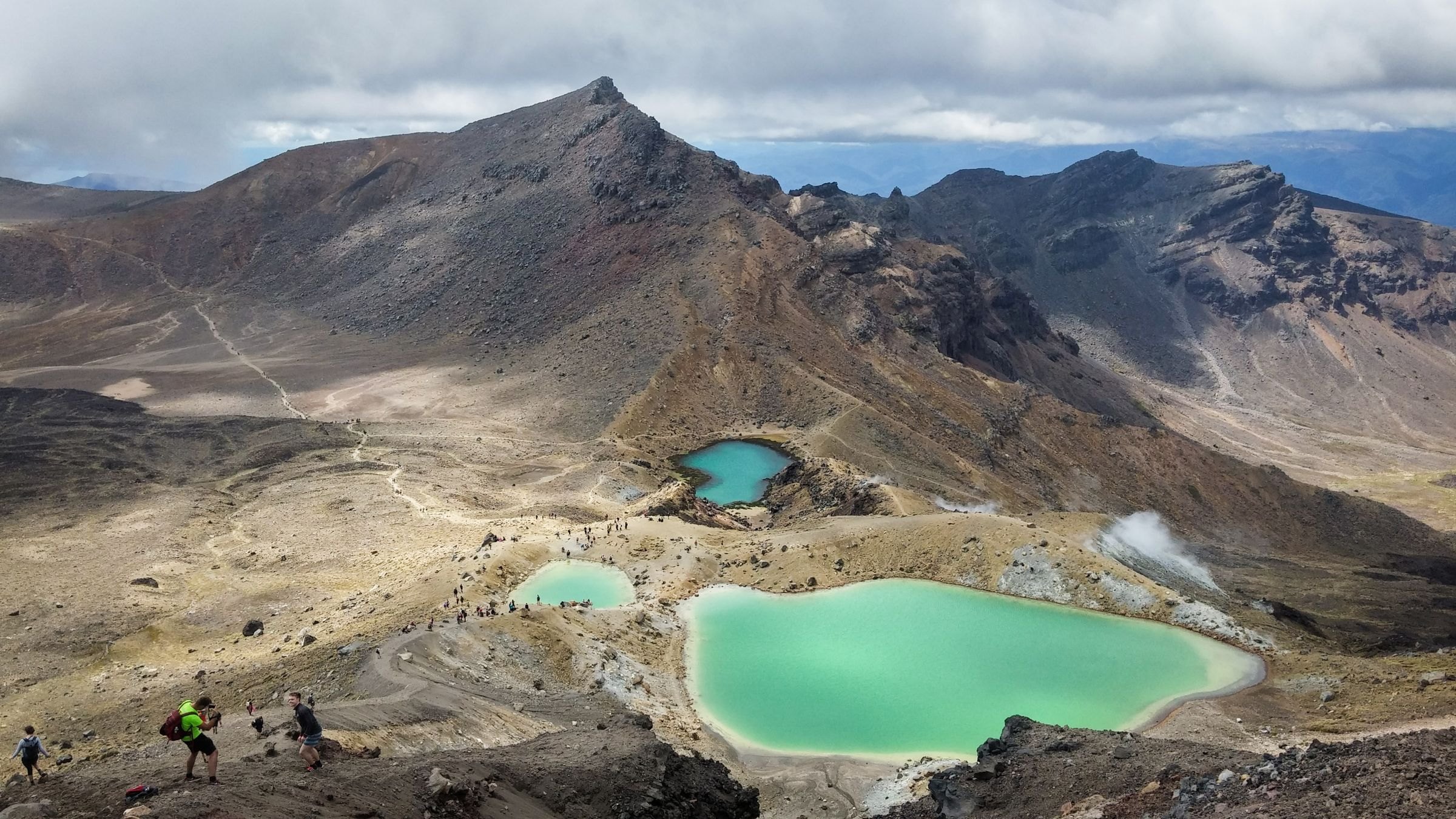 The Emerald Lakes on the Tongariro Alpine Crossing