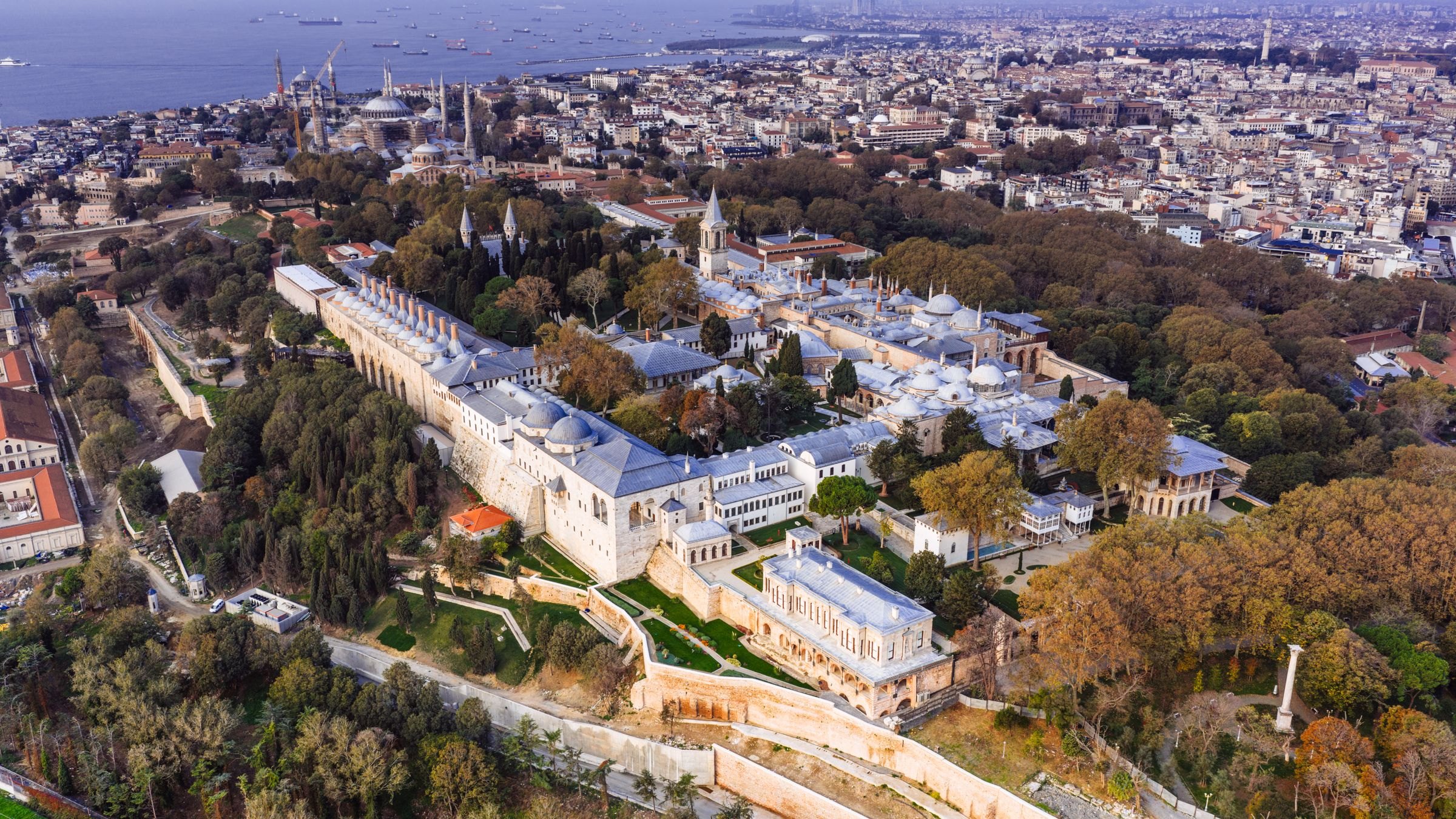 Topkapi Palace above the Bosphorus in Istanbul