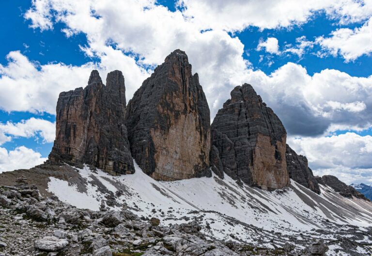 The Tre Cime di Lavaredo on a clear summer day