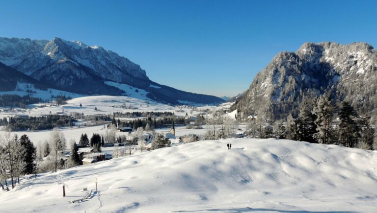 A snowy Tyrolean valley