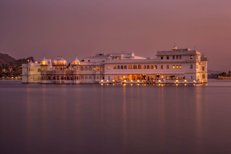 The Lake Palace in Udaipur at twilight