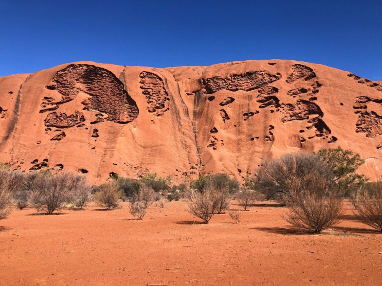 The textured face of Uluru
