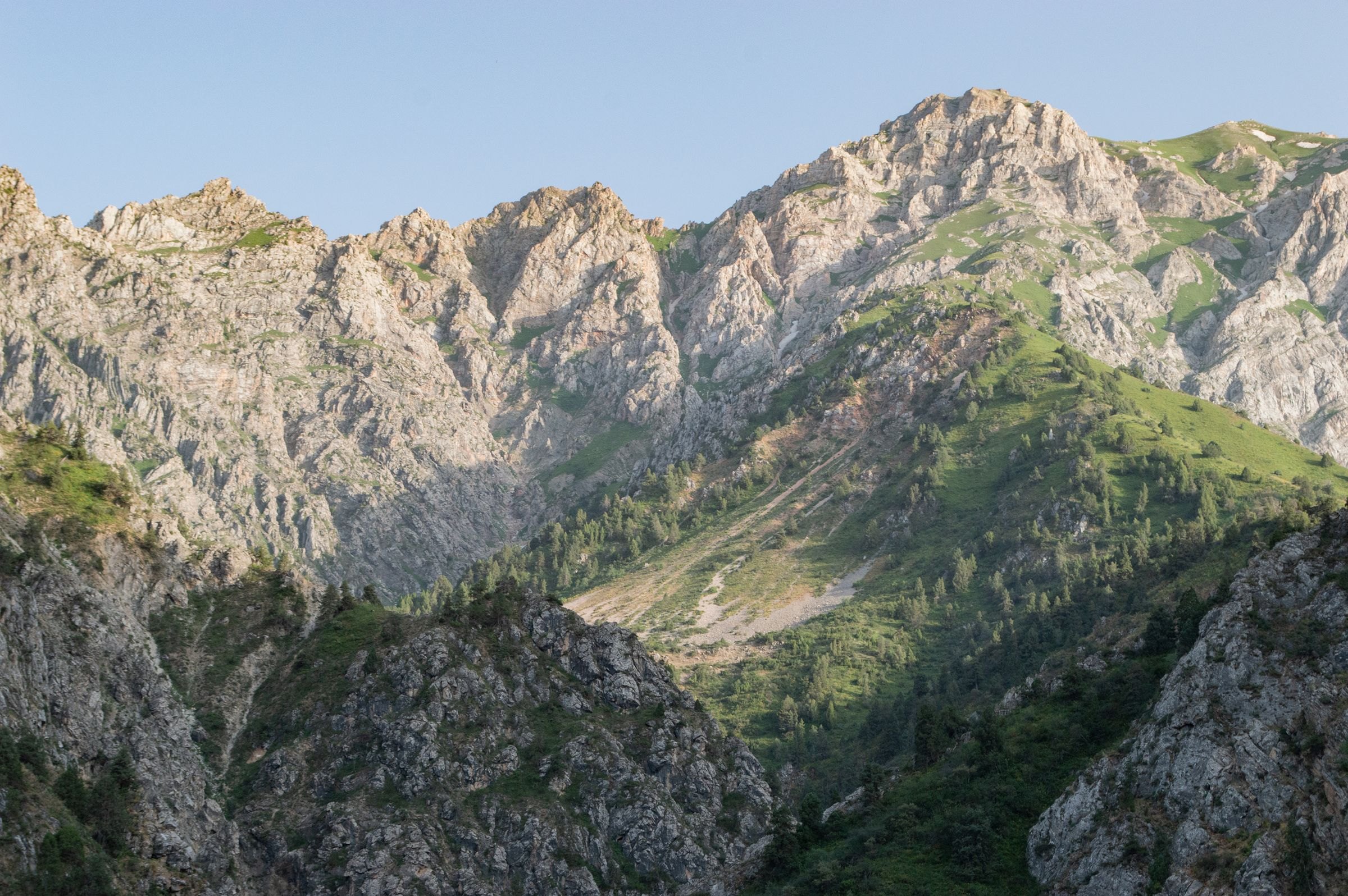 Rugged mountains in Uzbekistan