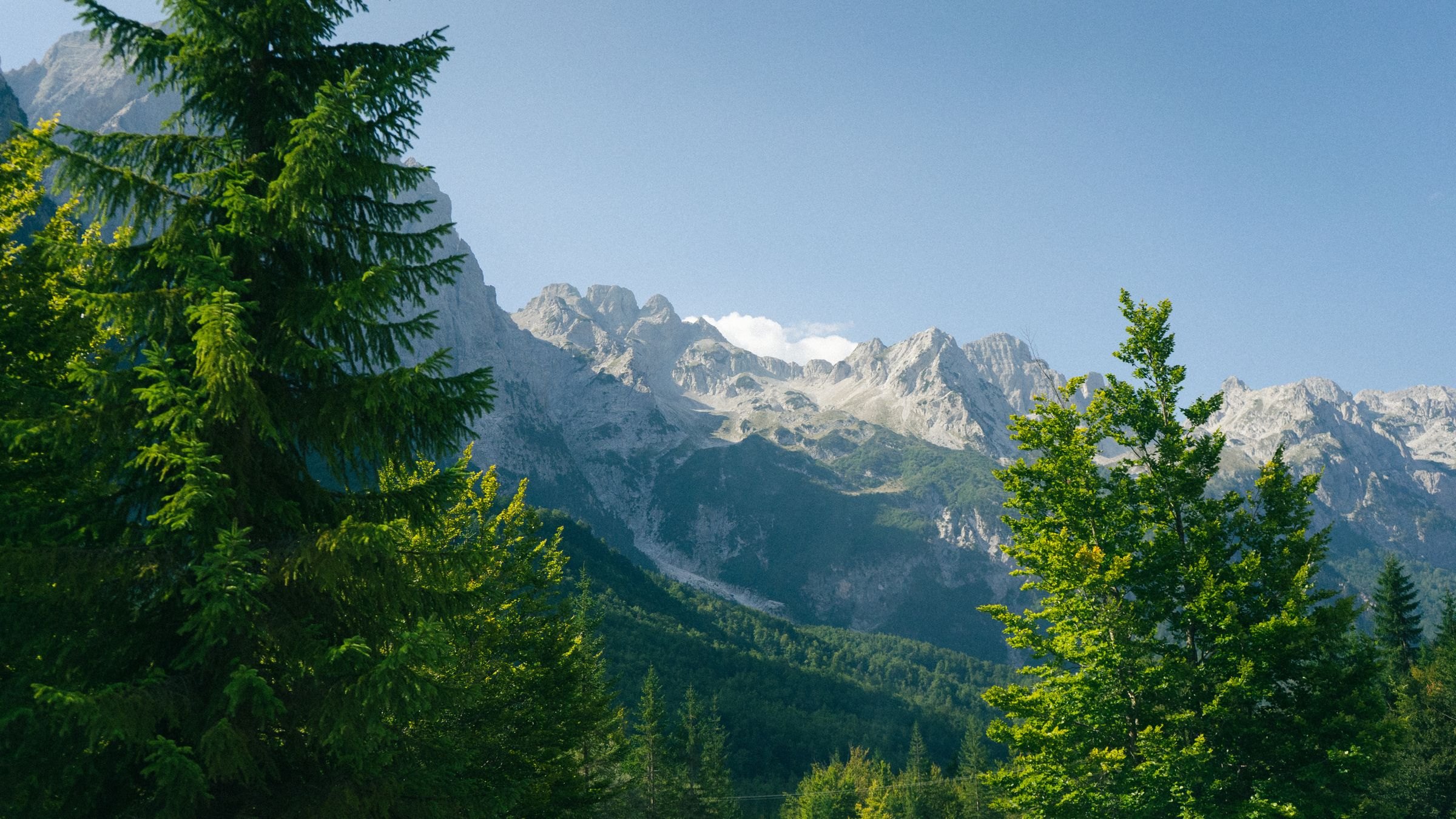 The peaks above the Valbona Valley