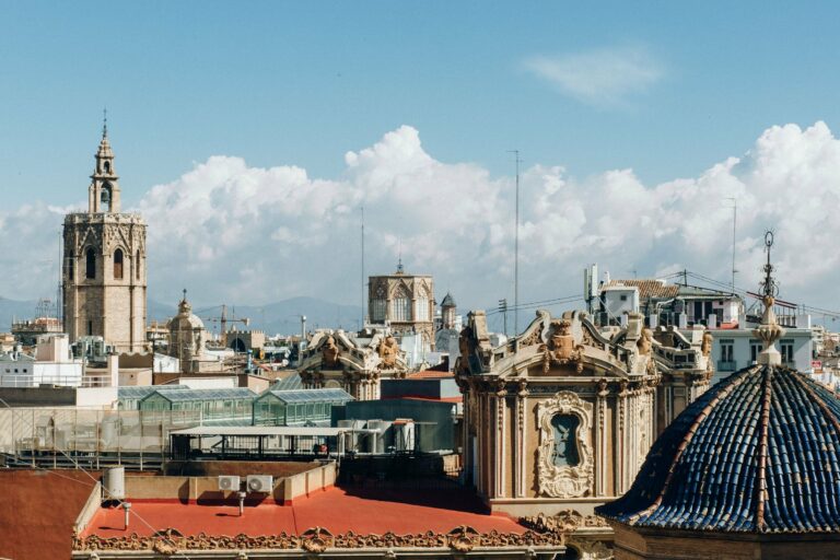 The towers and domes of Valencia's old town