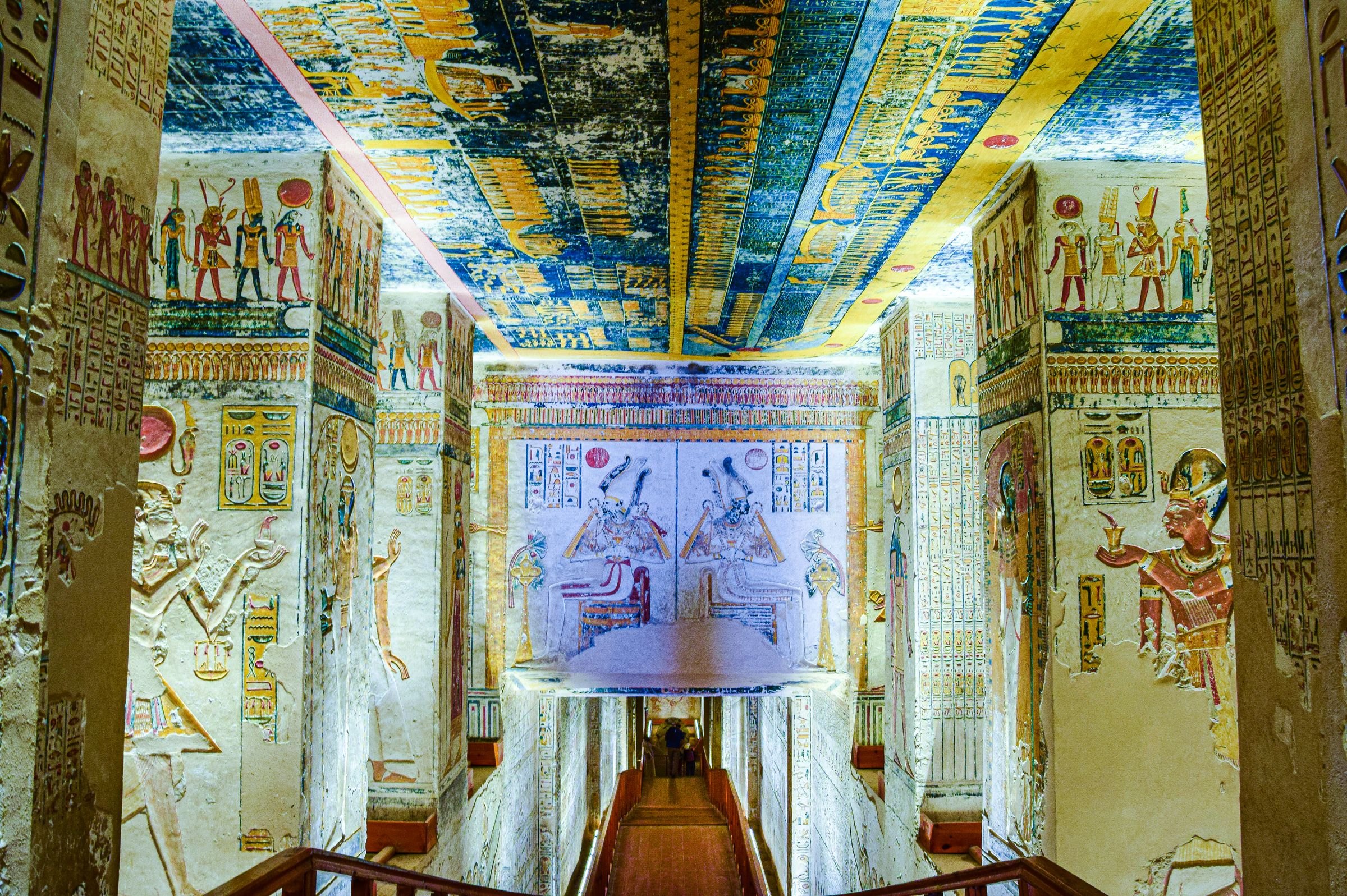 A painted tomb in the Valley of the Kings