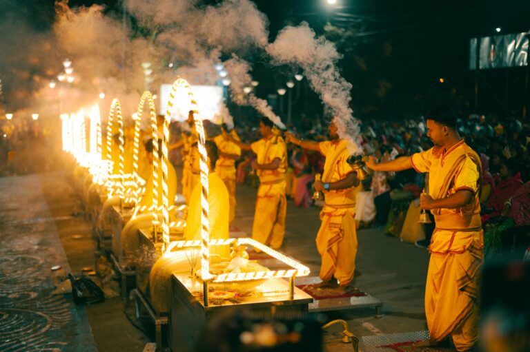 The evening Ganga aarti in Varanasi