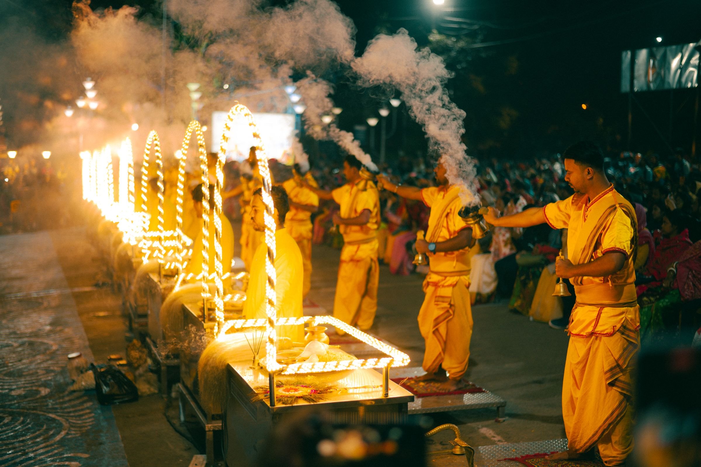 The evening Ganga aarti in Varanasi