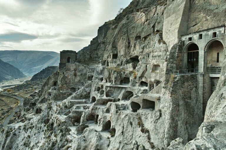 The cave city of Vardzia carved into the cliffs, Georgia