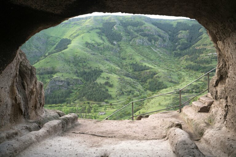 The valley seen from a cave at Vardzia