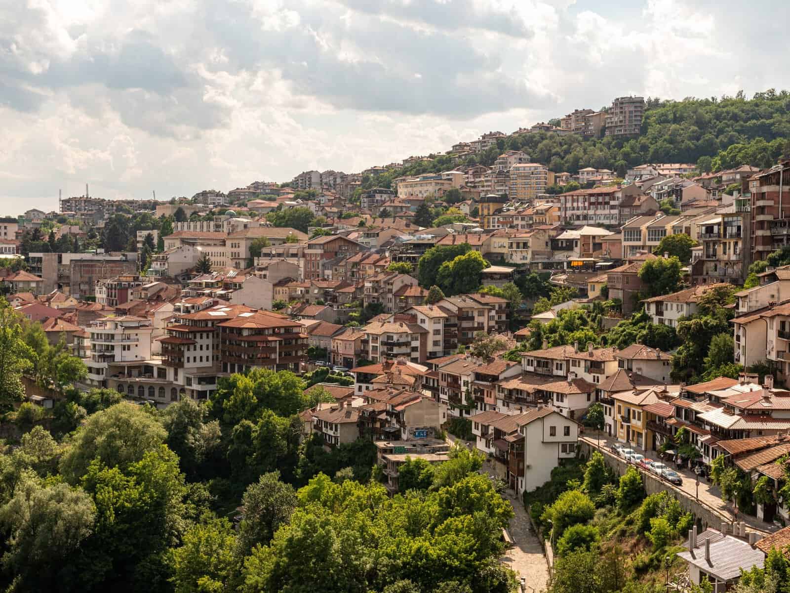 Houses climbing the hills of Veliko Tarnovo