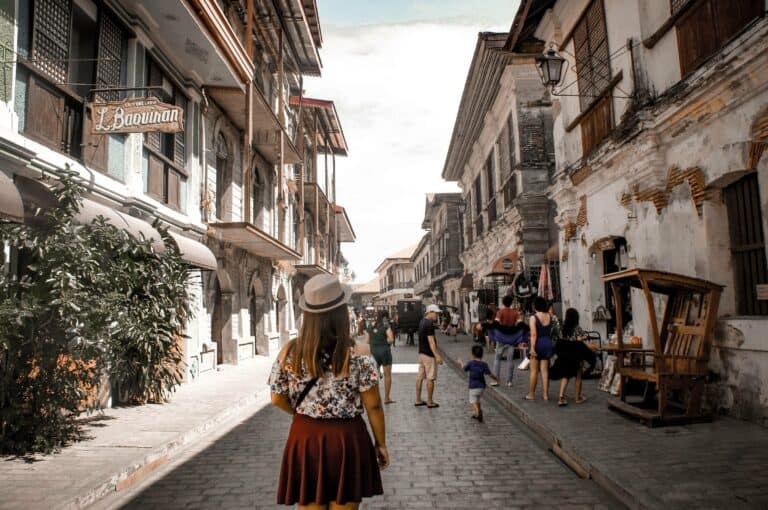 The cobbled streets and colonial houses of Vigan, Philippines
