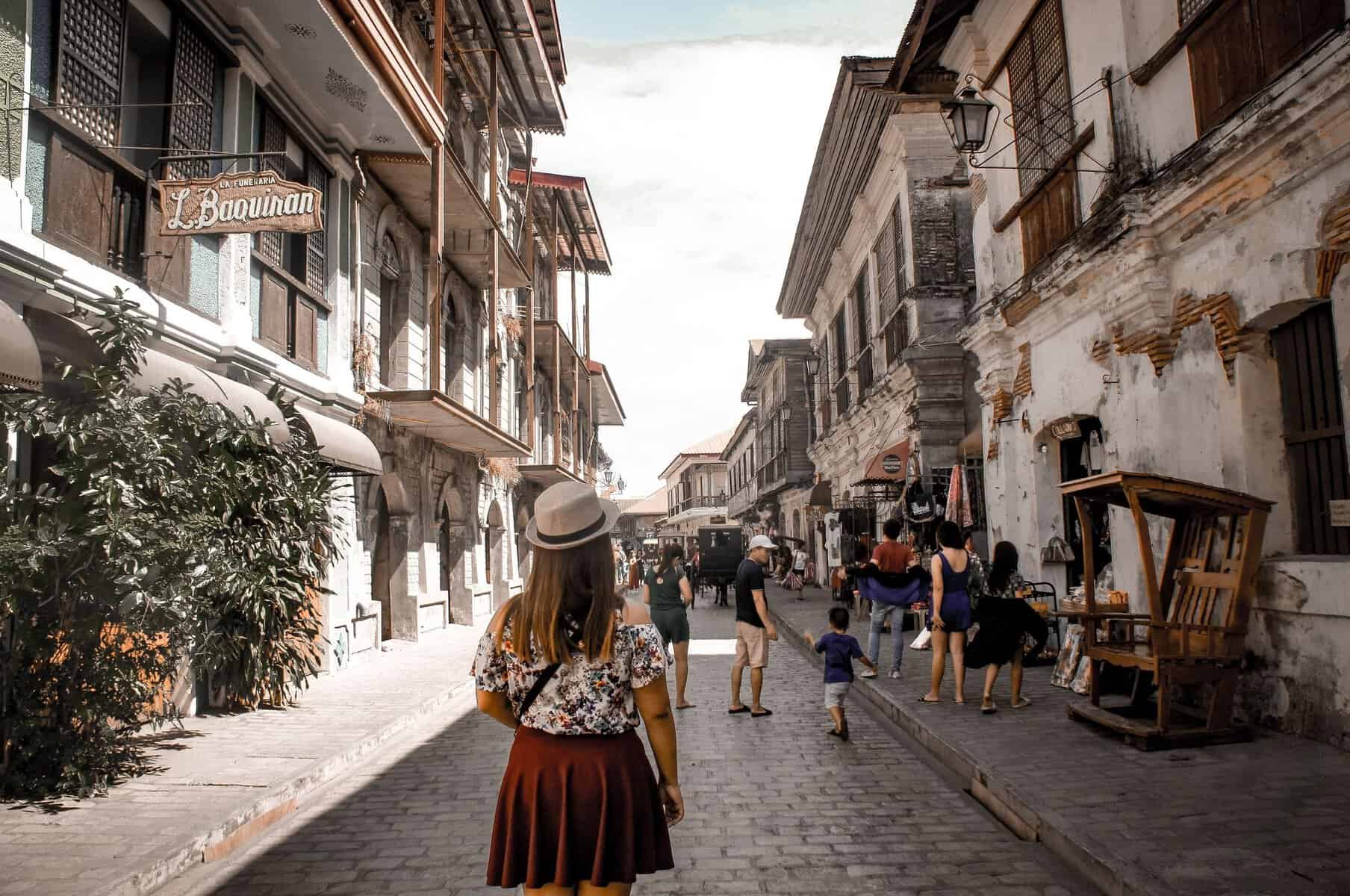 The cobbled streets and colonial houses of Vigan, Philippines