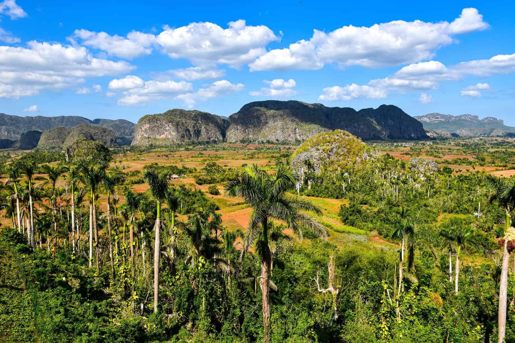 The Viñales Valley and its limestone hills, Cuba