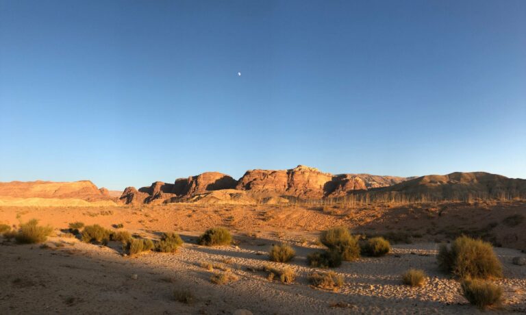 The desert landscape of Wadi Araba