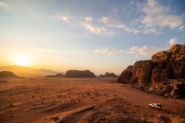 Sunset over the Wadi Rum desert
