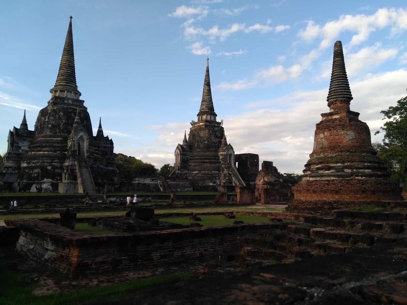The chedis of Wat Phra Si Sanphet in Ayutthaya