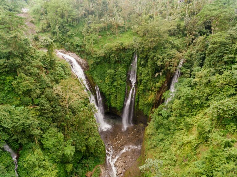 Waterfalls in the forest of northern Bali