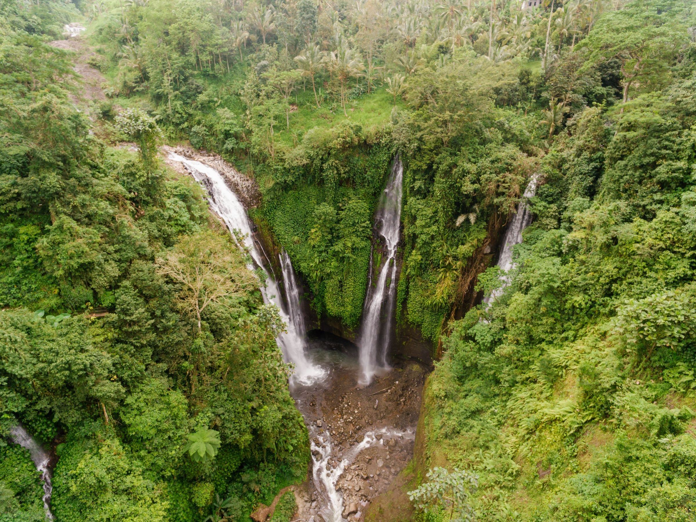 Waterfalls in the forest of northern Bali