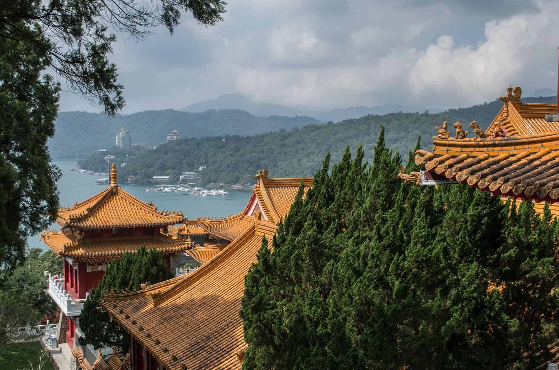 The Wen Wu Temple above Sun Moon Lake, Taiwan