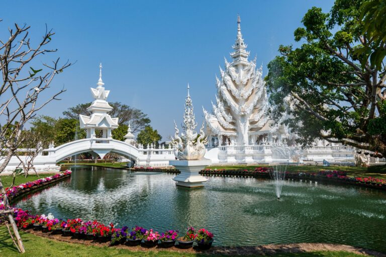 Wat Rong Khun, the White Temple, in Chiang Rai
