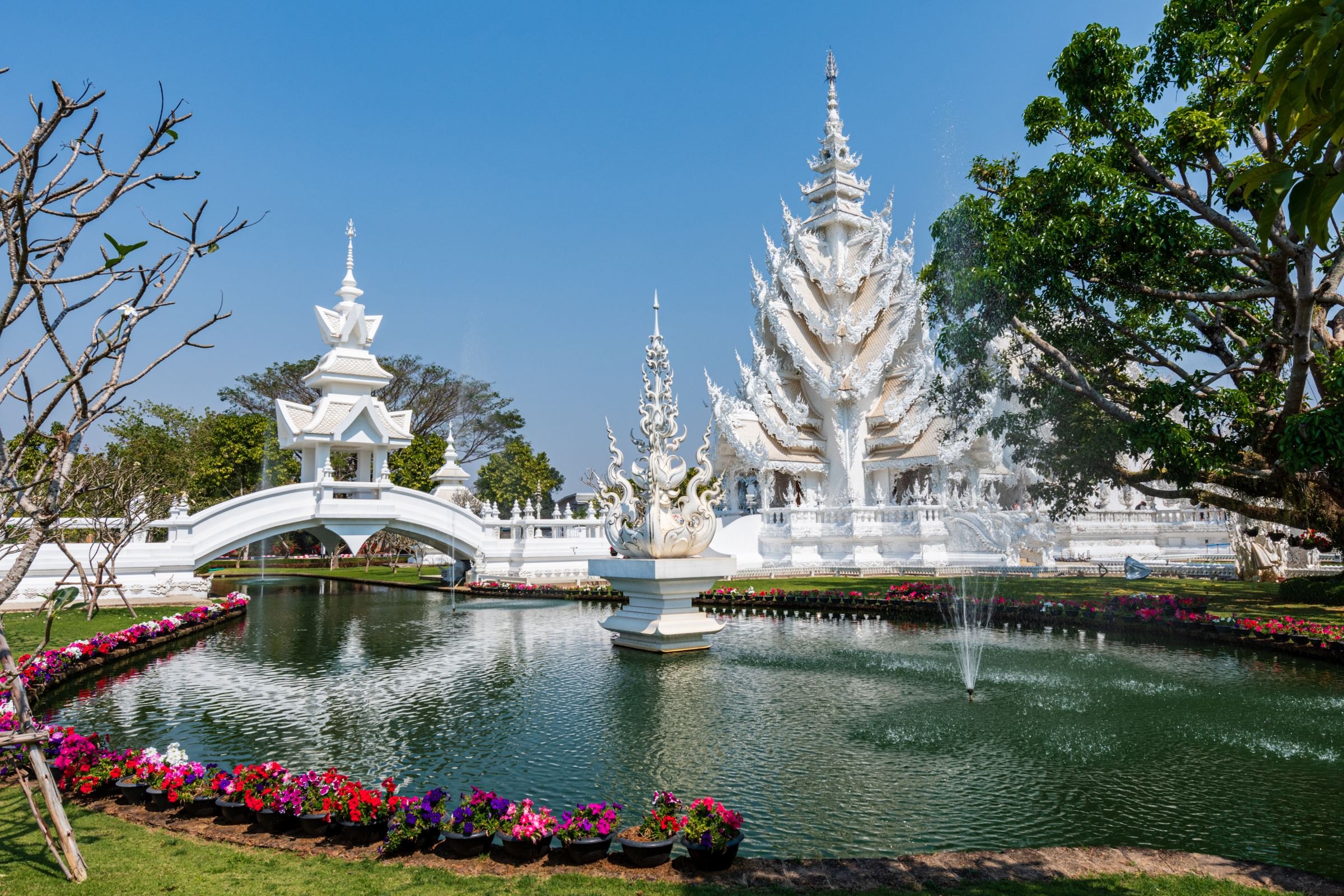 Wat Rong Khun, the White Temple, in Chiang Rai