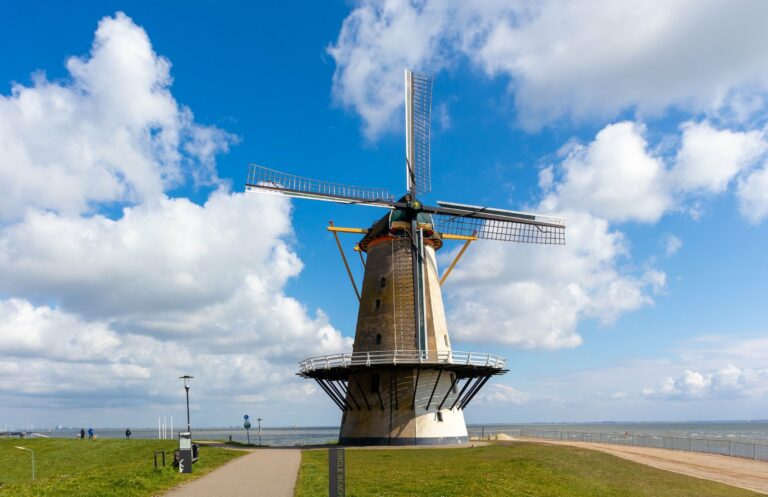 A windmill near the coast