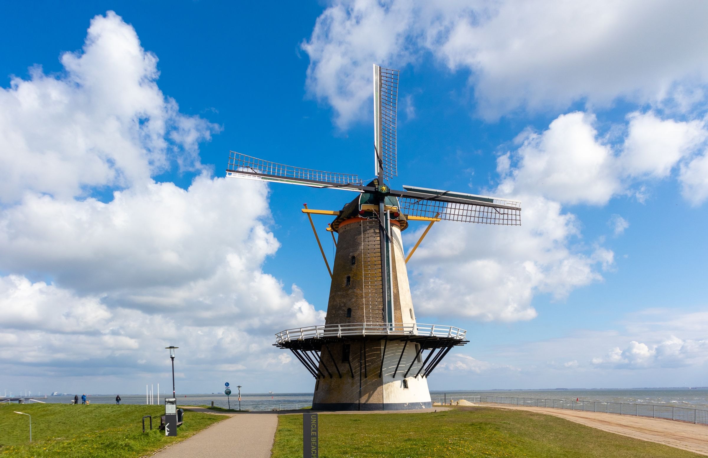 A windmill near the coast
