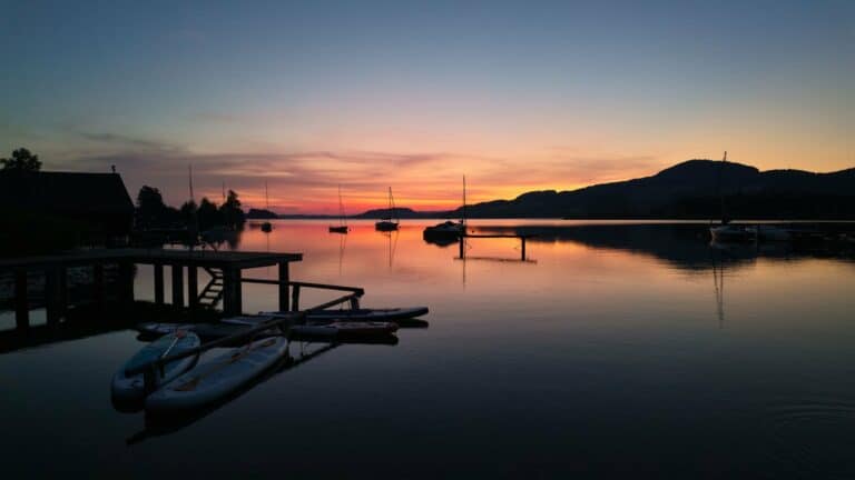 Sunset over the Wolfgangsee, Austria