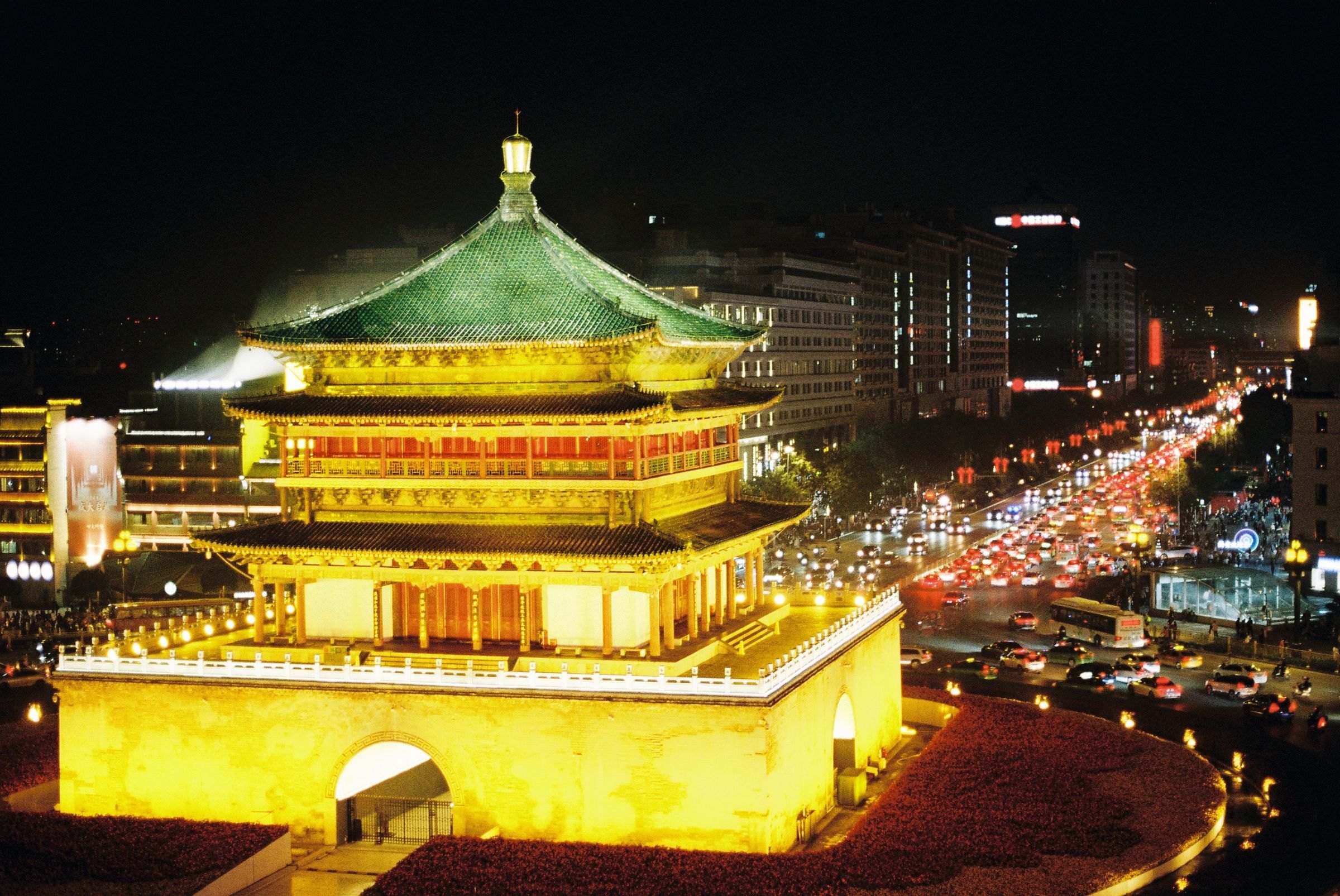 The Bell Tower in Xi'an at night
