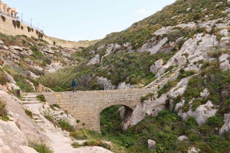 An old stone bridge near Xlendi, Gozo