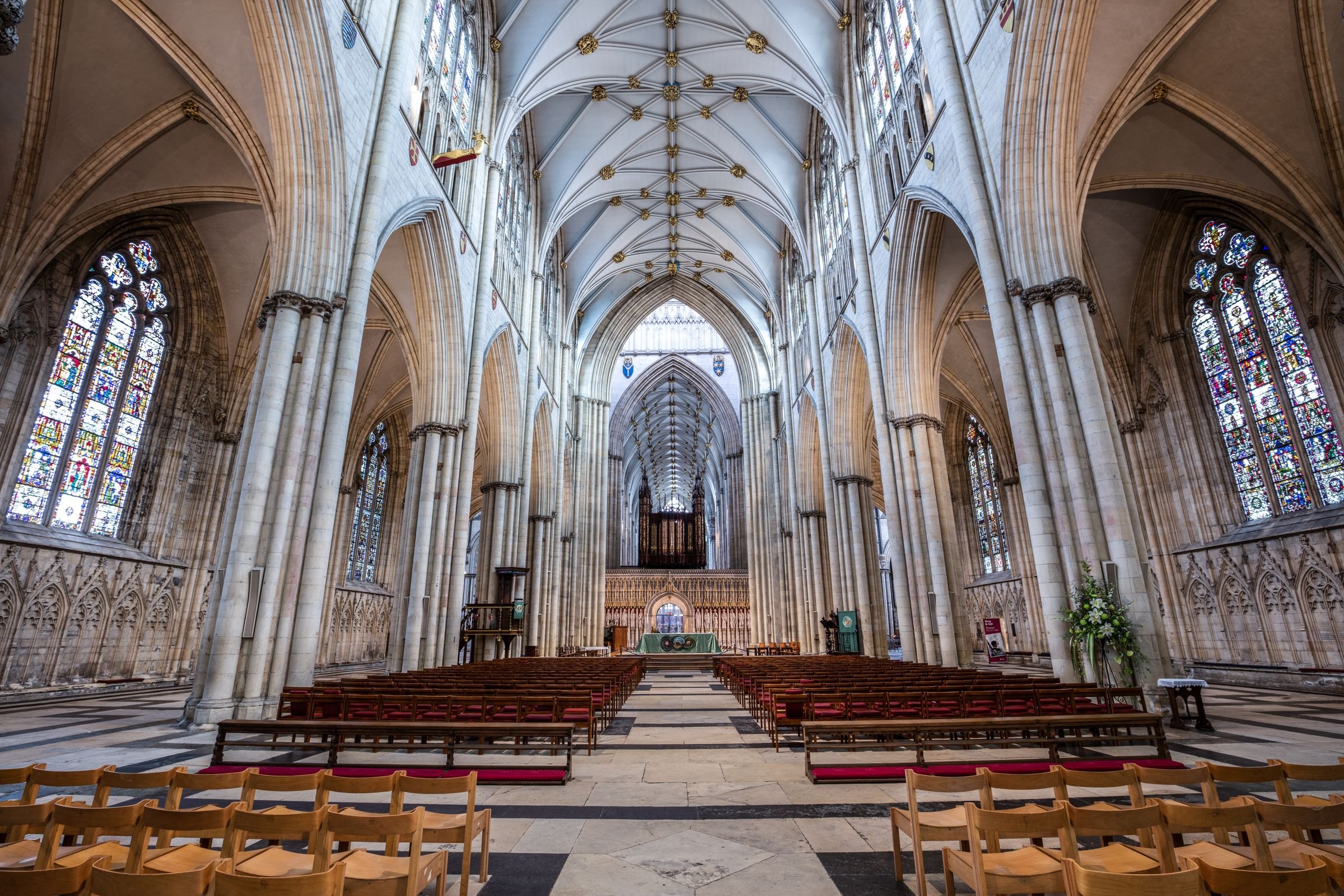 The Gothic nave of York Minster