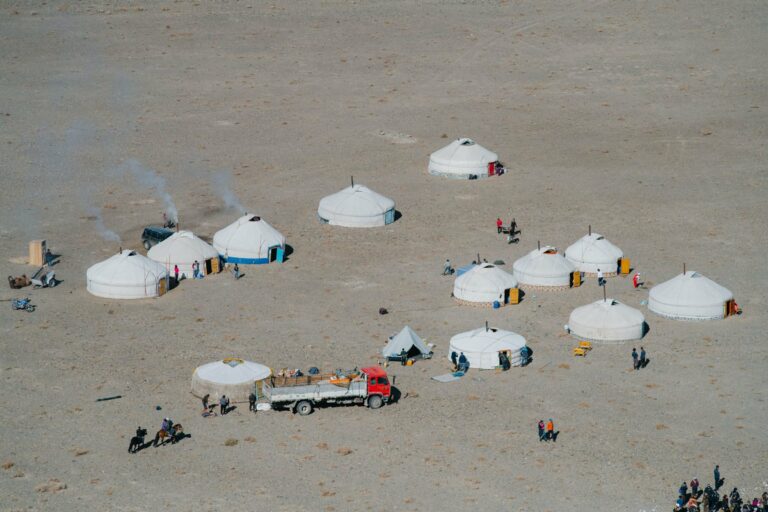 Yurts on the high plateau
