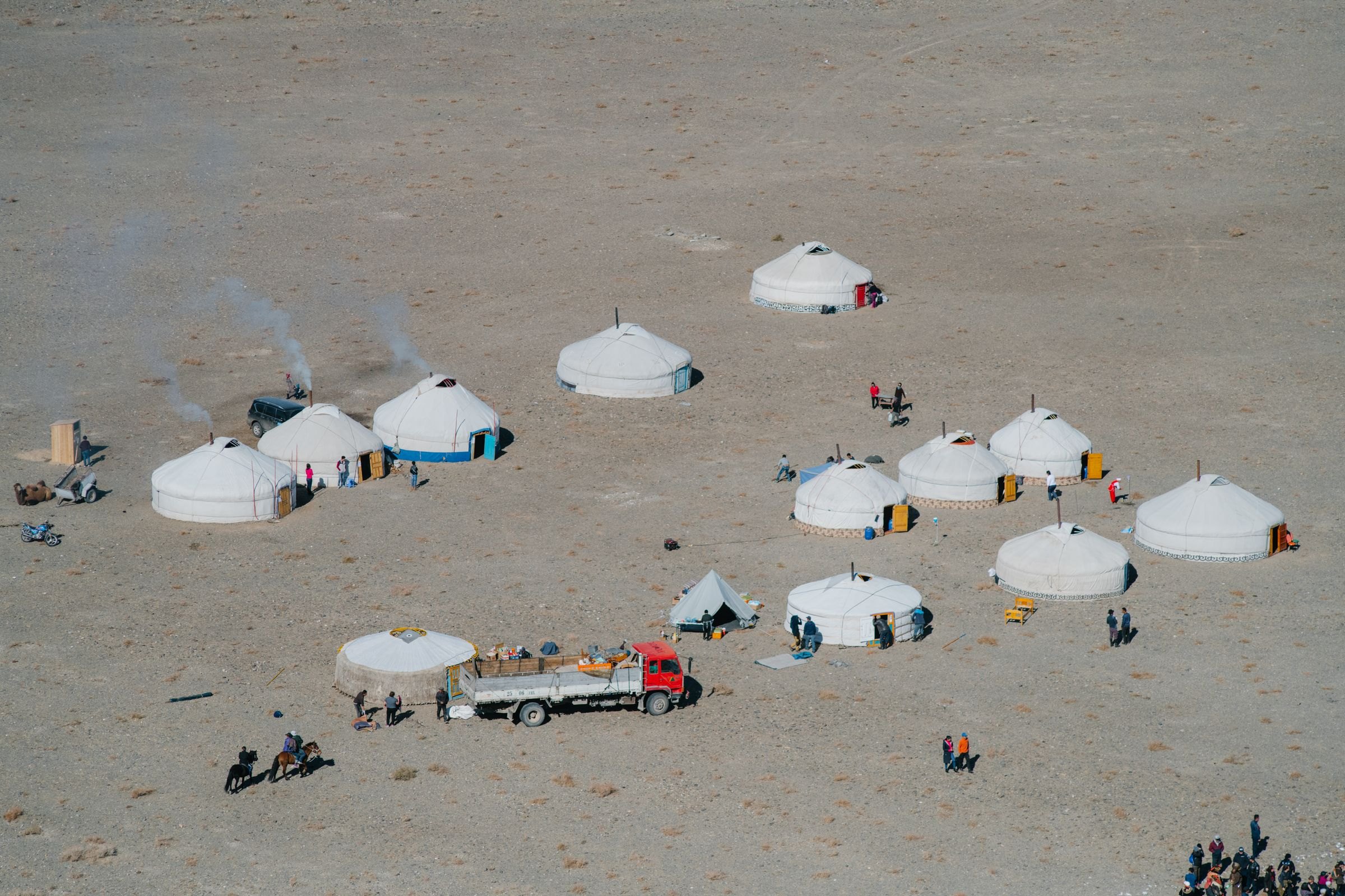 Yurts on the high plateau
