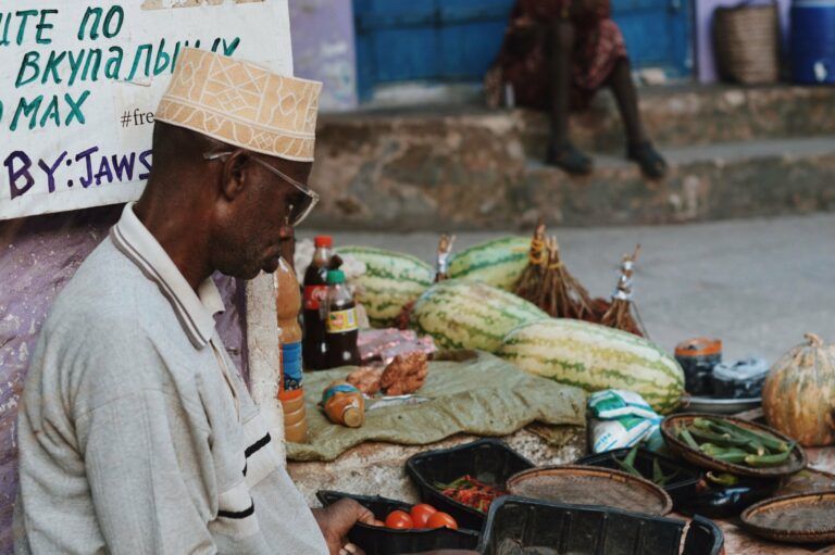 A market scene in Zanzibar City