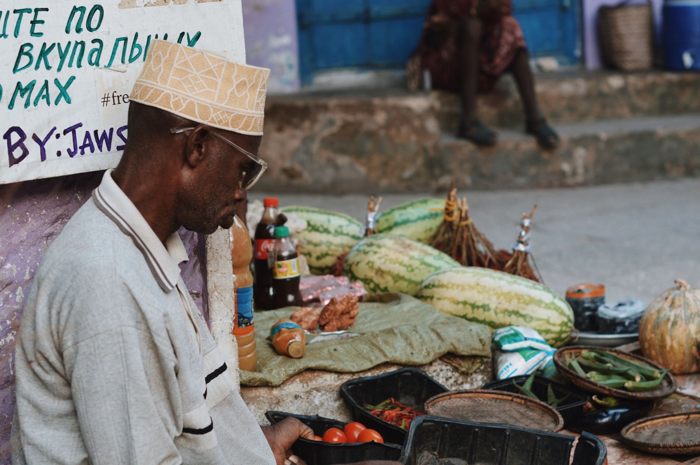 A market scene in Zanzibar City