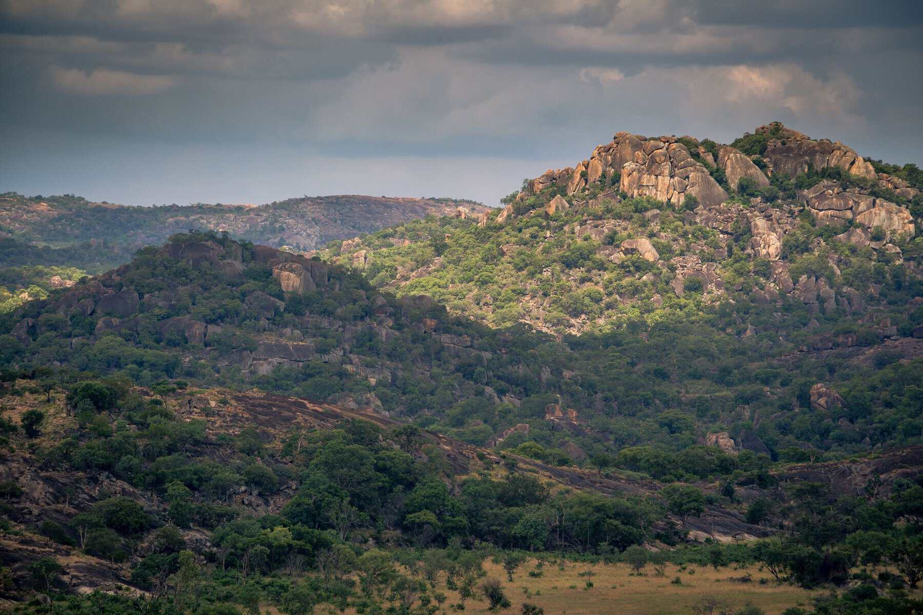 Rocky granite hills in Zimbabwe