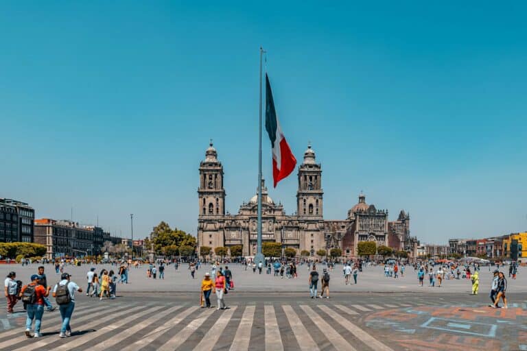 The Zócalo and Metropolitan Cathedral in Mexico City